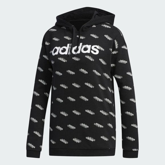 Adidas Sport Inspired Women's Black White Favorites Comfy Hoodie Size xs FN0942 - Picture 3 of 7